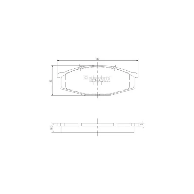 Jeu de 4 plaquettes de frein avant NIPPARTS J3601034