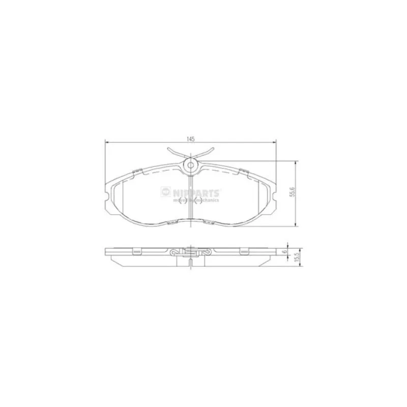 Jeu de 4 plaquettes de frein avant NIPPARTS J3601056