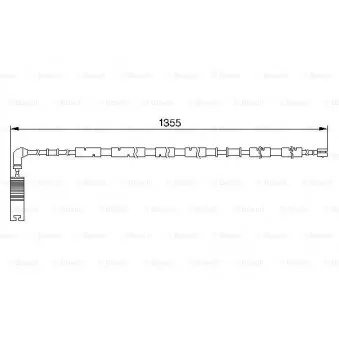 Contact d'avertissement, usure des plaquettes de frein BOSCH 1 987 474 959