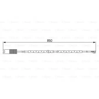 Contact d'avertissement, usure des plaquettes de frein BOSCH 1 987 474 998
