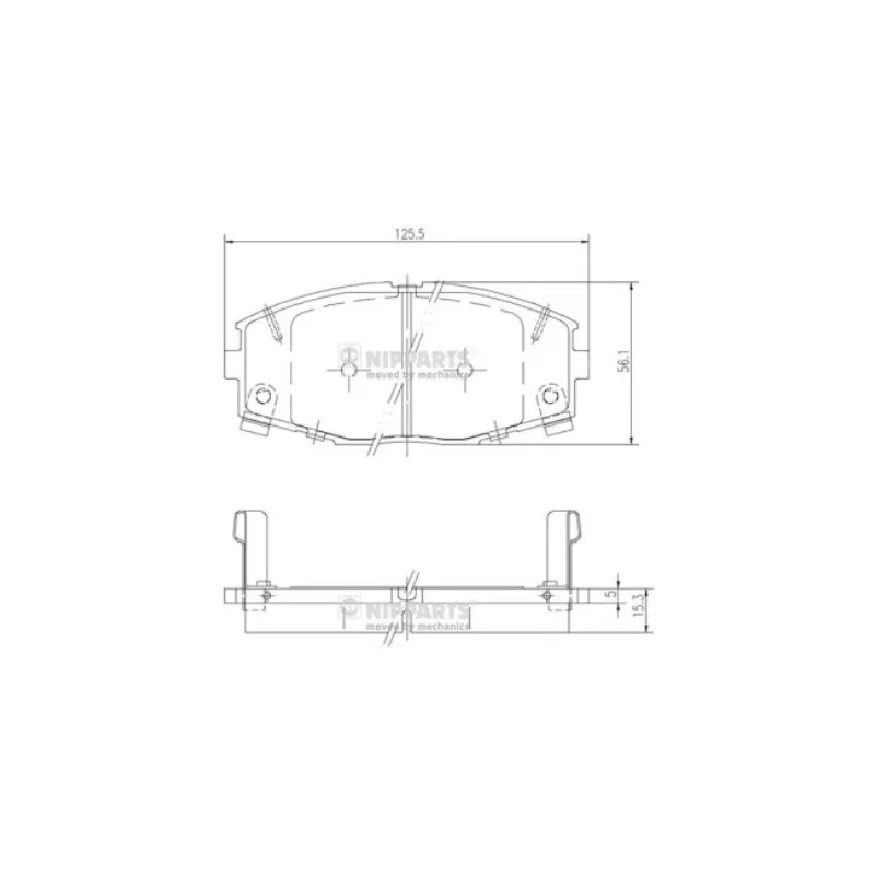 Jeu de 4 plaquettes de frein avant NIPPARTS J3602045