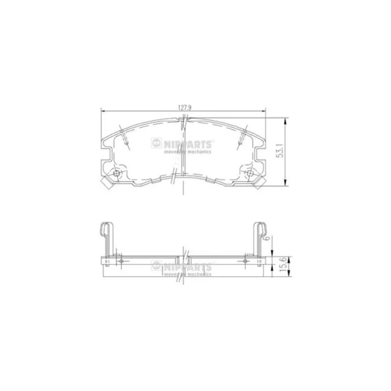 Jeu de 4 plaquettes de frein avant NIPPARTS J3602049
