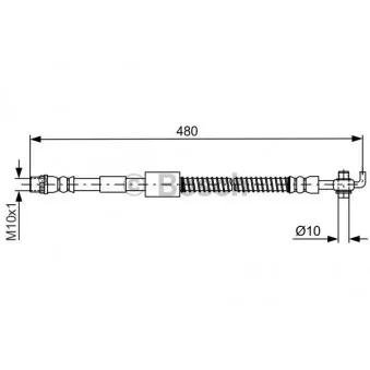 Flexible de frein BOSCH 1 987 481 687