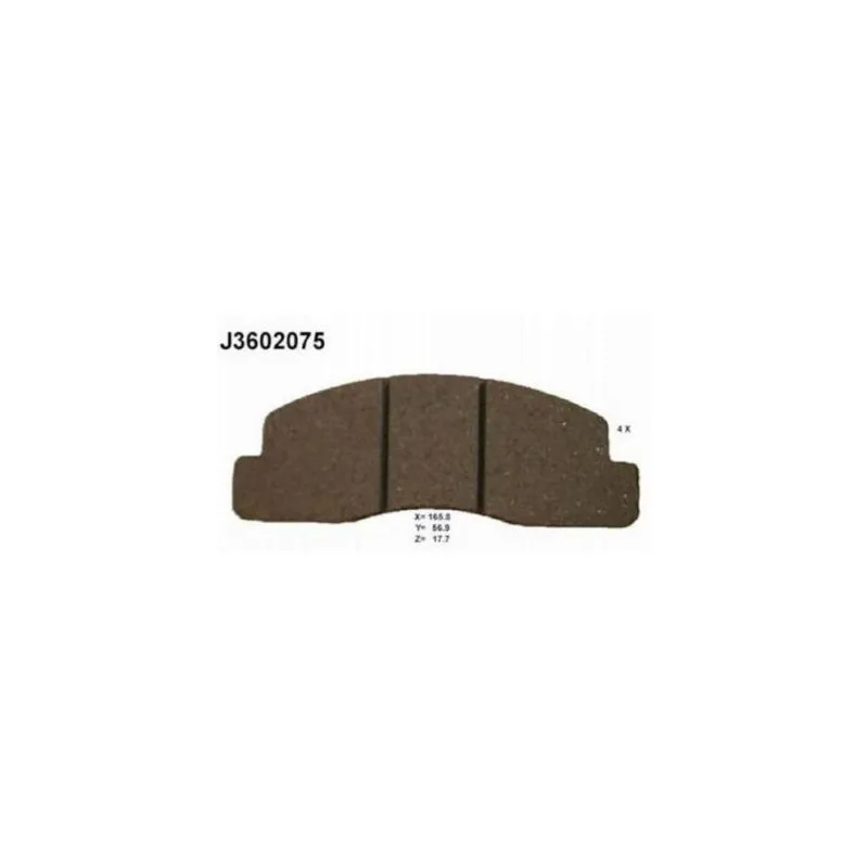 Jeu de 4 plaquettes de frein avant NIPPARTS J3602075