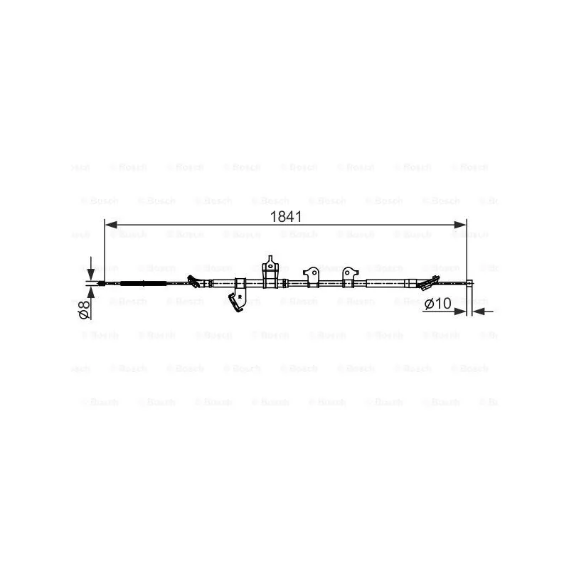 Tirette à câble, frein de stationnement BOSCH 1 987 482 568