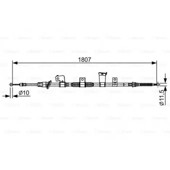 Tirette à câble, frein de stationnement BOSCH 1 987 482 569