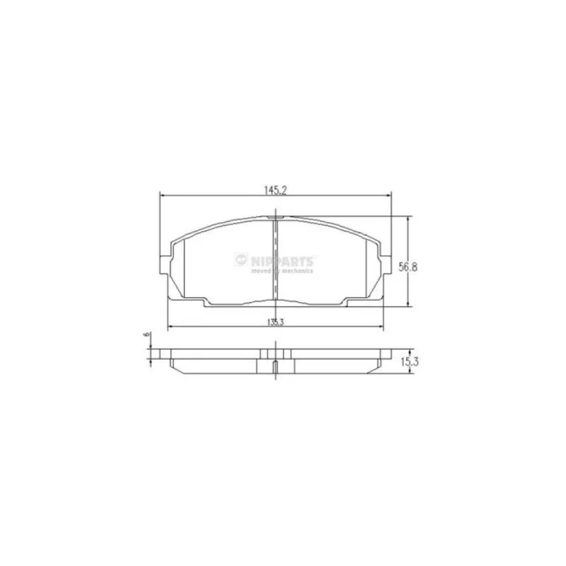 Jeu de 4 plaquettes de frein avant NIPPARTS J3602076