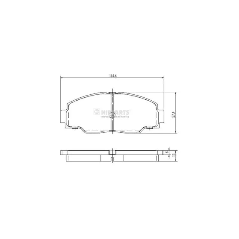 Jeu de 4 plaquettes de frein avant NIPPARTS J3602079