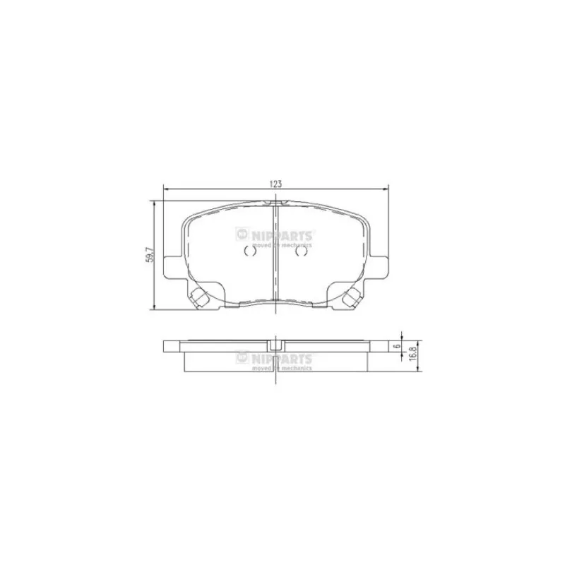 Jeu de 4 plaquettes de frein avant NIPPARTS J3602096