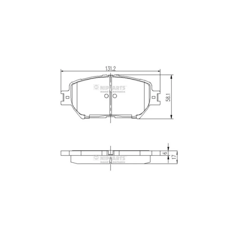 Jeu de 4 plaquettes de frein avant NIPPARTS J3602099
