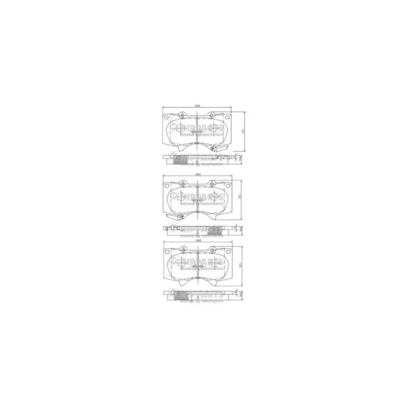 Jeu de 4 plaquettes de frein avant NIPPARTS J3602109