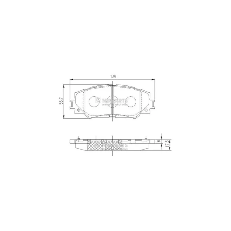 Jeu de 4 plaquettes de frein avant NIPPARTS J3602120
