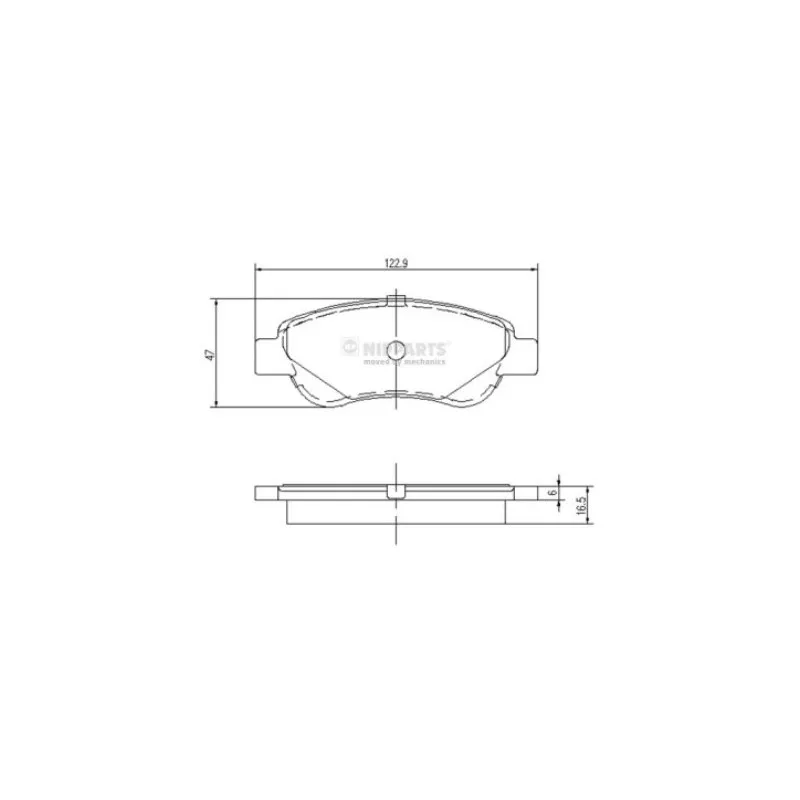 Jeu de 4 plaquettes de frein avant NIPPARTS J3602122