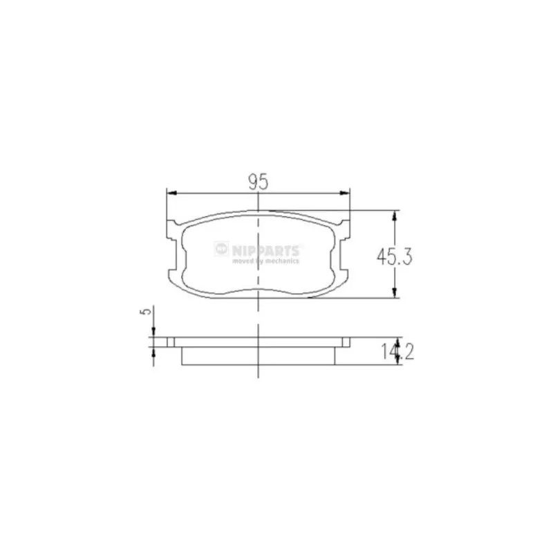 Jeu de 4 plaquettes de frein avant NIPPARTS J3603016