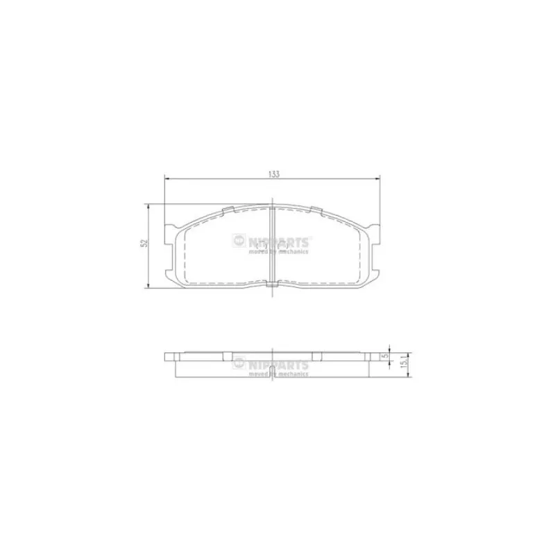 Jeu de 4 plaquettes de frein avant NIPPARTS J3603025