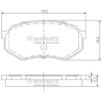 Jeu de 4 plaquettes de frein avant NIPPARTS J3603030