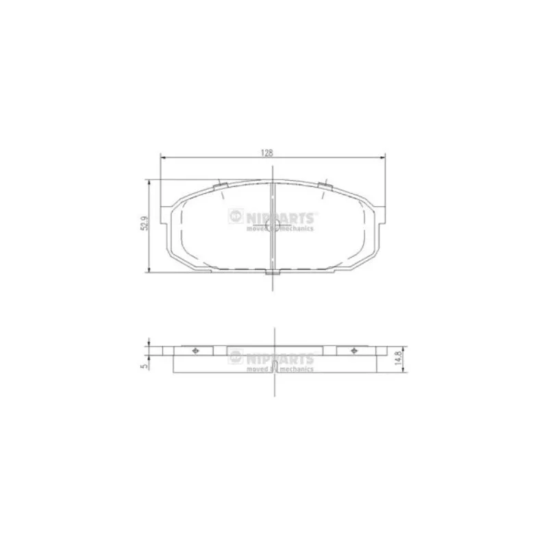 Jeu de 4 plaquettes de frein avant NIPPARTS J3603039