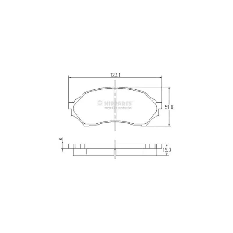 Jeu de 4 plaquettes de frein avant NIPPARTS J3603047