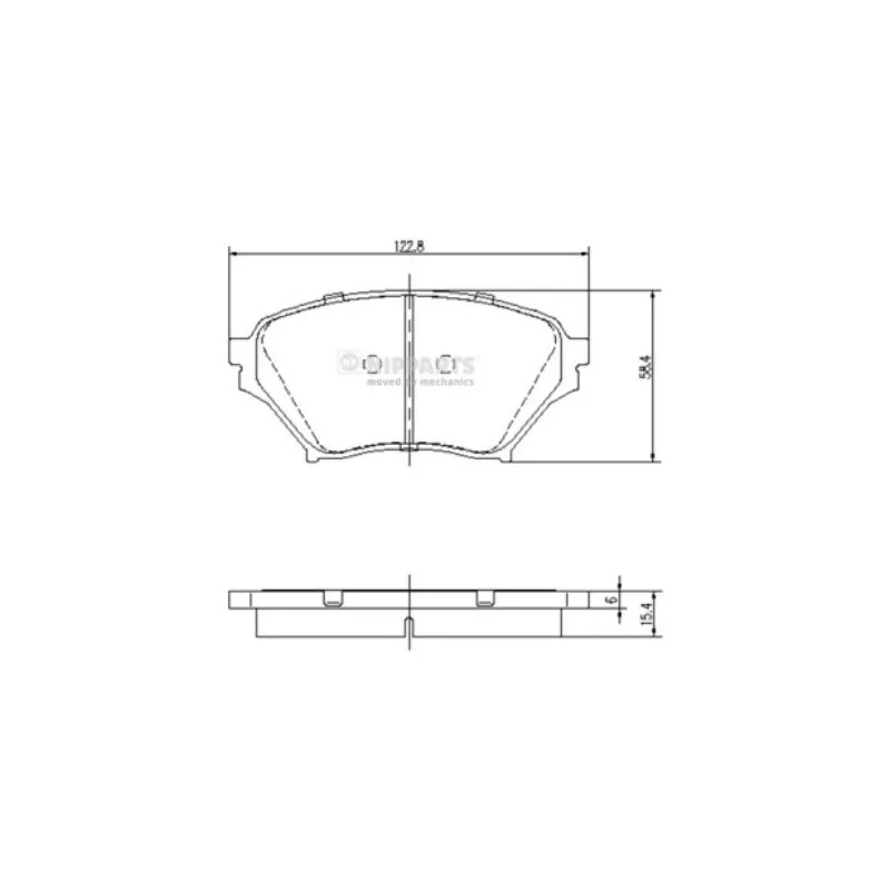 Jeu de 4 plaquettes de frein avant NIPPARTS J3603052