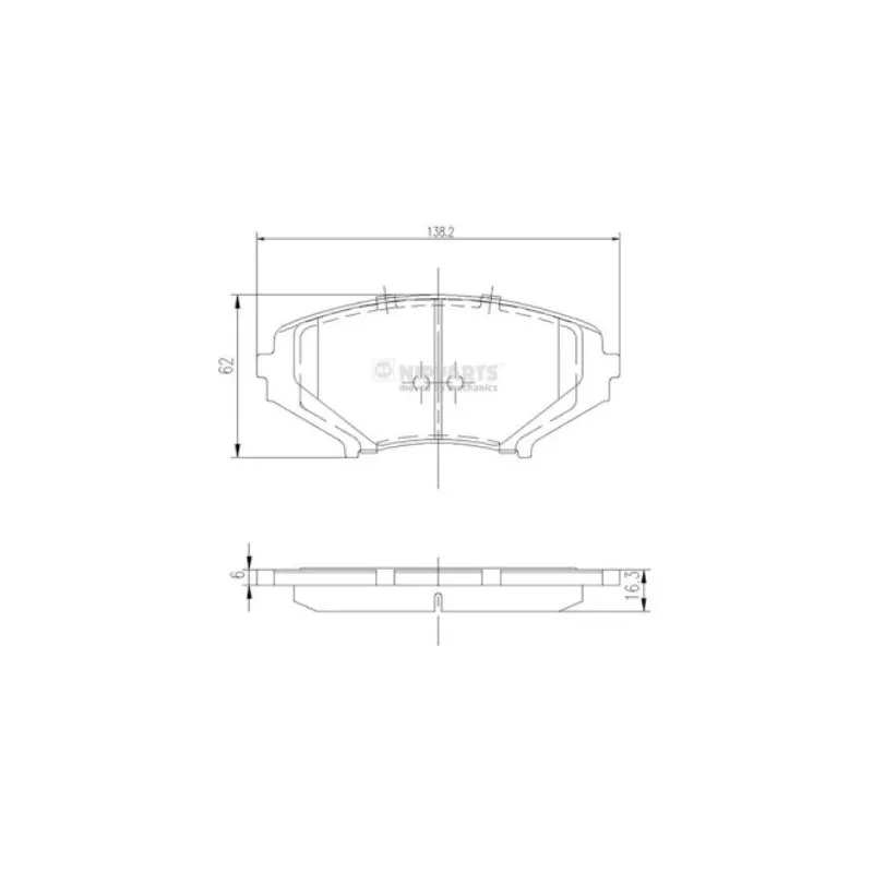 Jeu de 4 plaquettes de frein avant NIPPARTS J3603066