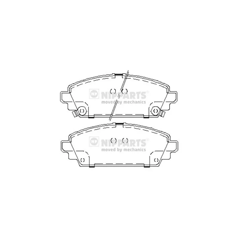 Jeu de 4 plaquettes de frein avant NIPPARTS J3604048