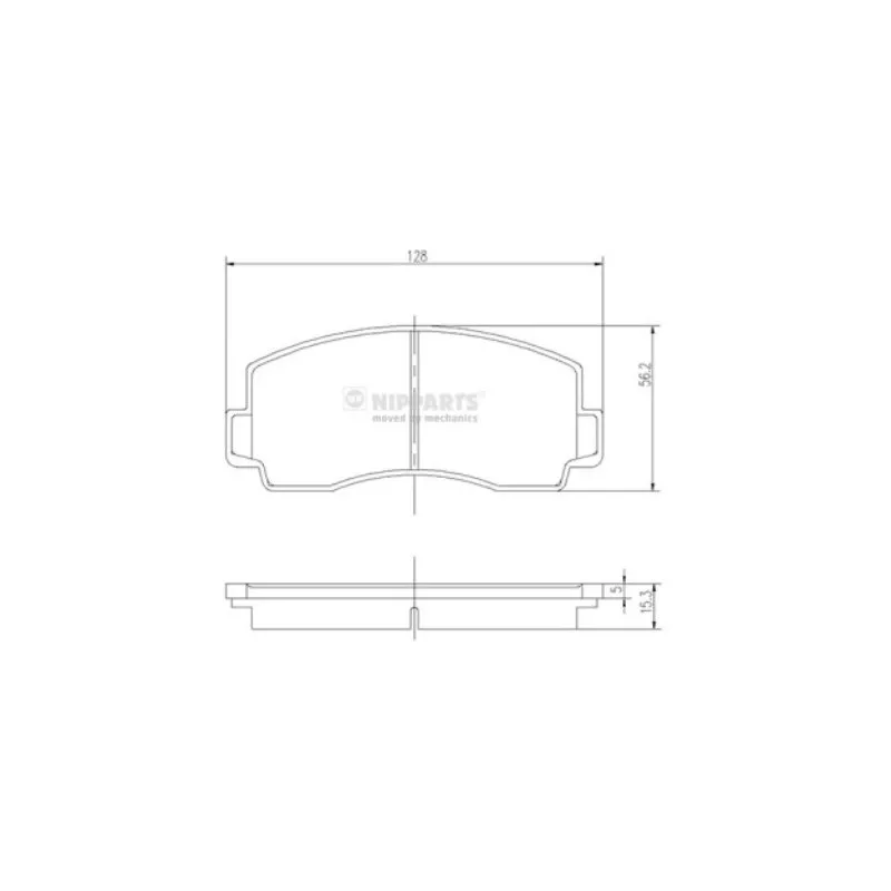 Jeu de 4 plaquettes de frein avant NIPPARTS J3605002