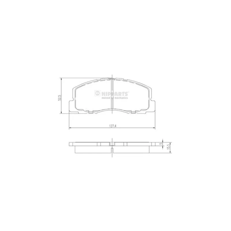 Jeu de 4 plaquettes de frein avant NIPPARTS J3605025