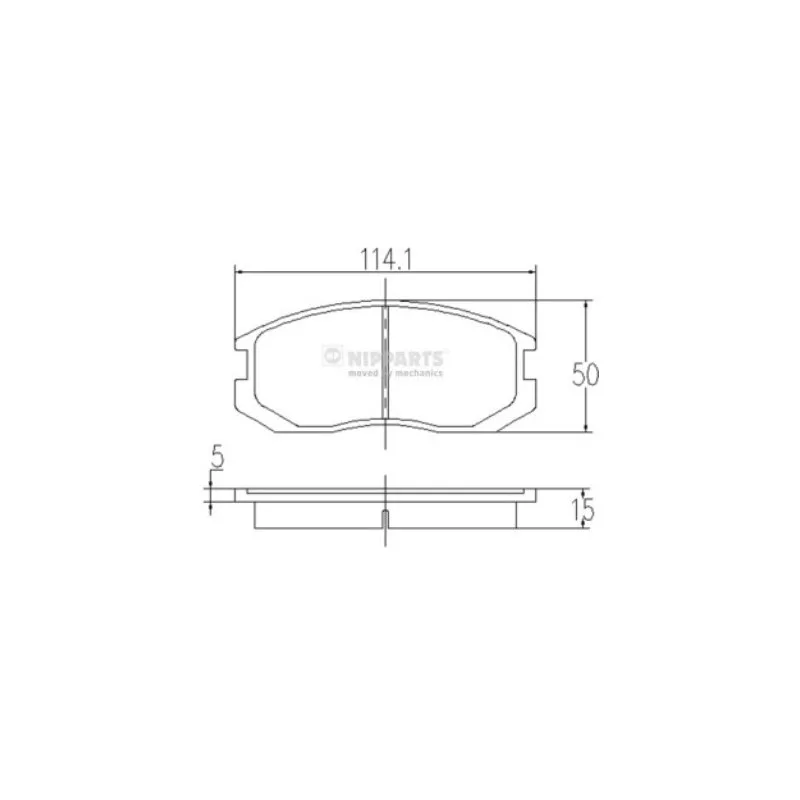 Jeu de 4 plaquettes de frein avant NIPPARTS J3605032