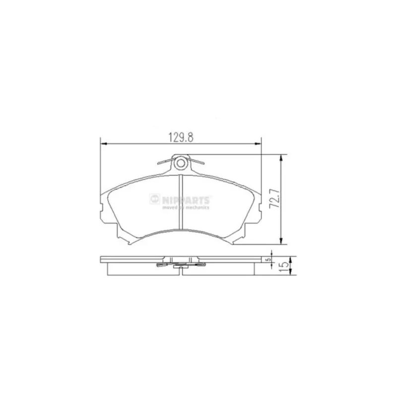 Jeu de 4 plaquettes de frein avant NIPPARTS J3605036
