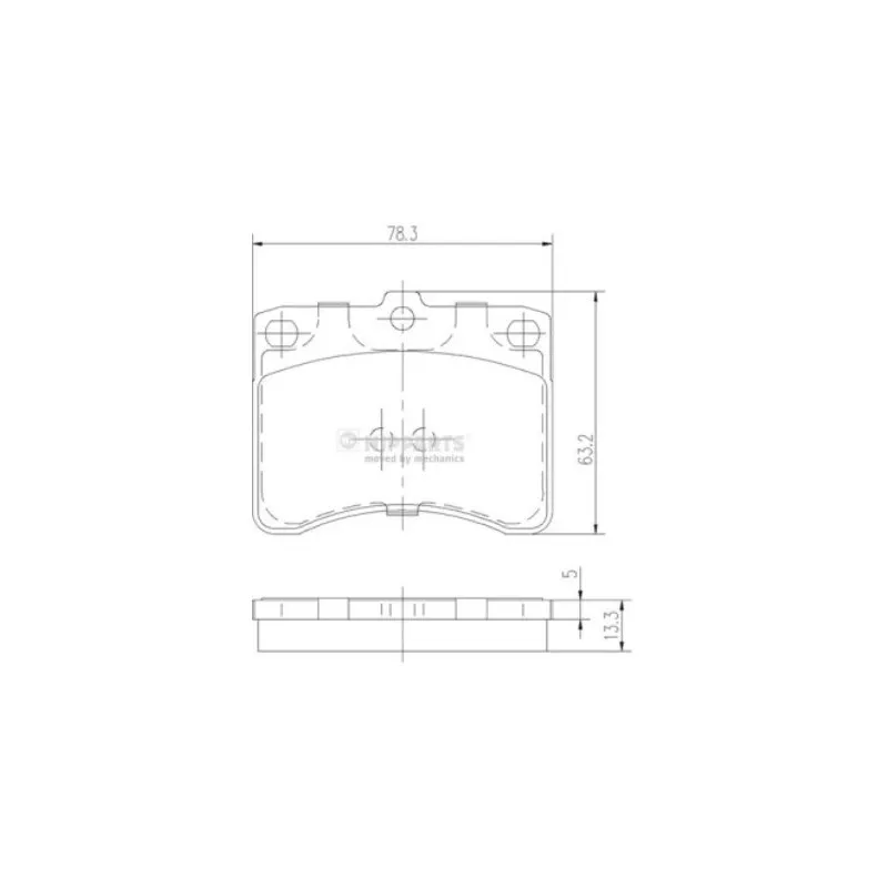 Jeu de 4 plaquettes de frein avant NIPPARTS J3606005