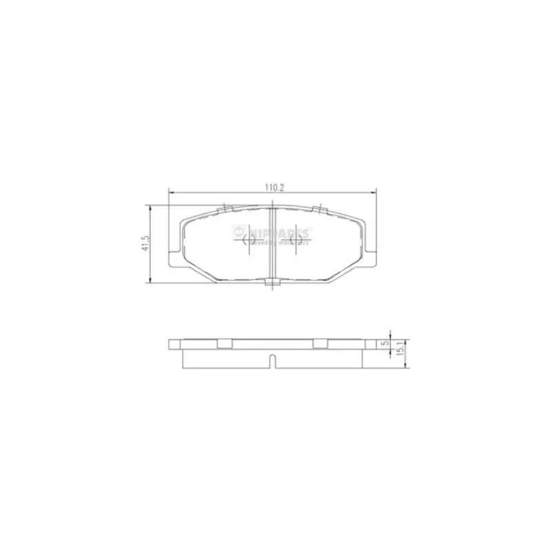 Jeu de 4 plaquettes de frein avant NIPPARTS J3608003