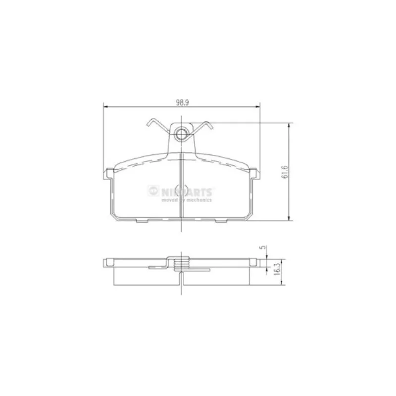 Jeu de 4 plaquettes de frein avant NIPPARTS J3608008