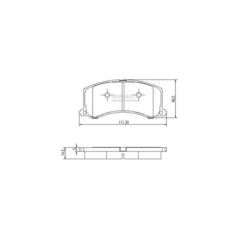 Jeu de 4 plaquettes de frein avant NIPPARTS J3608016