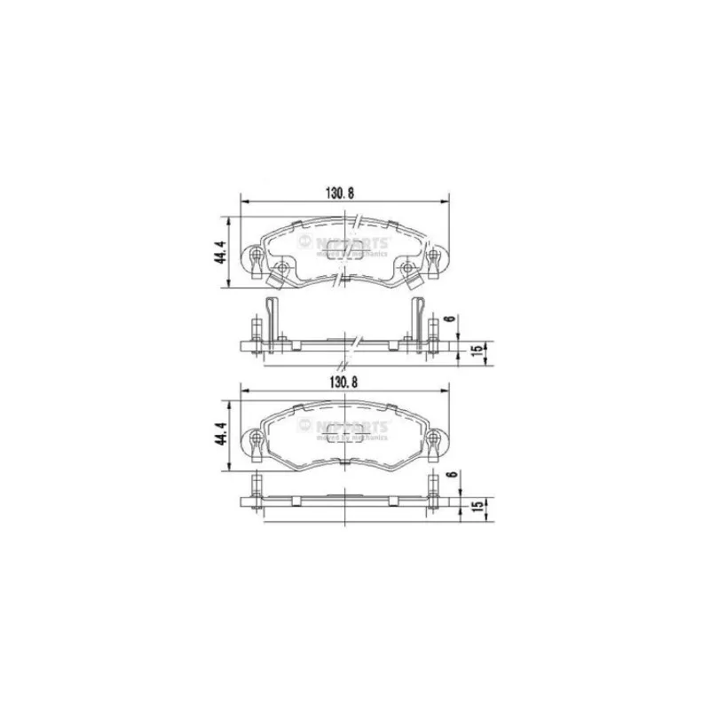Jeu de 4 plaquettes de frein avant NIPPARTS J3608025