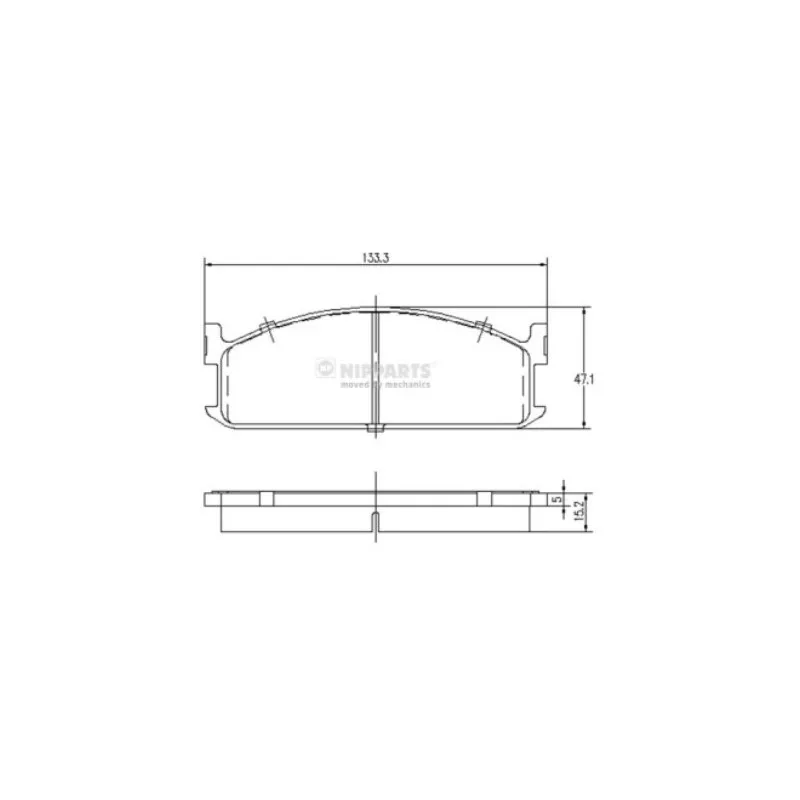 Jeu de 4 plaquettes de frein avant NIPPARTS J3609002