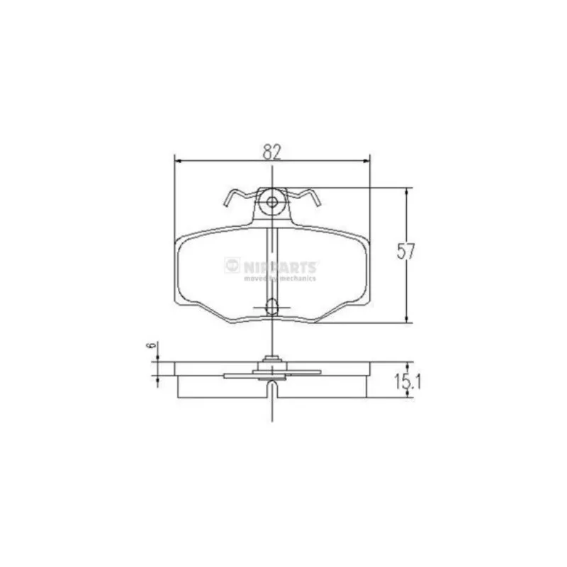 Jeu de 4 plaquettes de frein arrière NIPPARTS J3611031