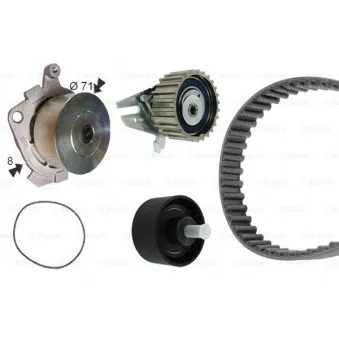 Pompe à eau + kit de courroie de distribution BOSCH 1 987 946 487