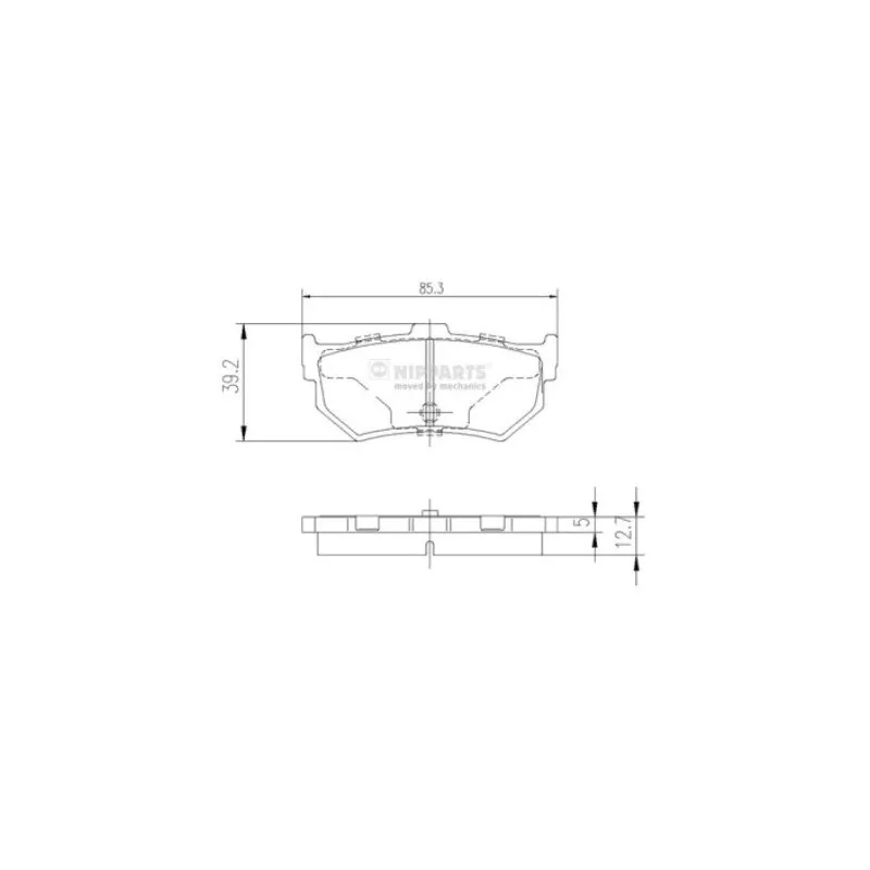 Jeu de 4 plaquettes de frein arrière NIPPARTS J3618000