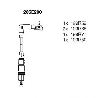 Kit de câbles d'allumage BREMI 205E200