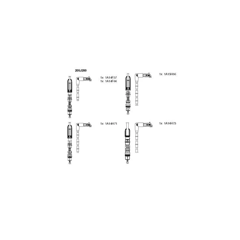 Kit de câbles d'allumage BREMI 205J200