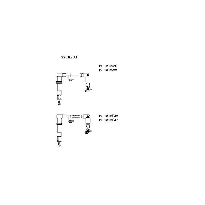 Kit de câbles d'allumage BREMI 220K200