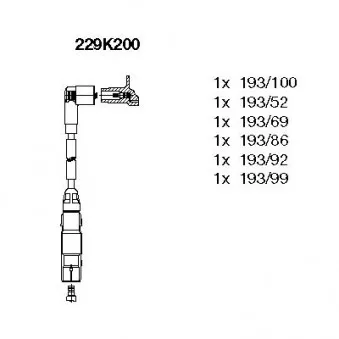 Kit de câbles d'allumage BREMI 229K200