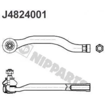 Rotule de barre de connexion NIPPARTS J4824001