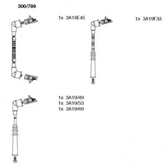 Kit de câbles d'allumage BREMI 300/799