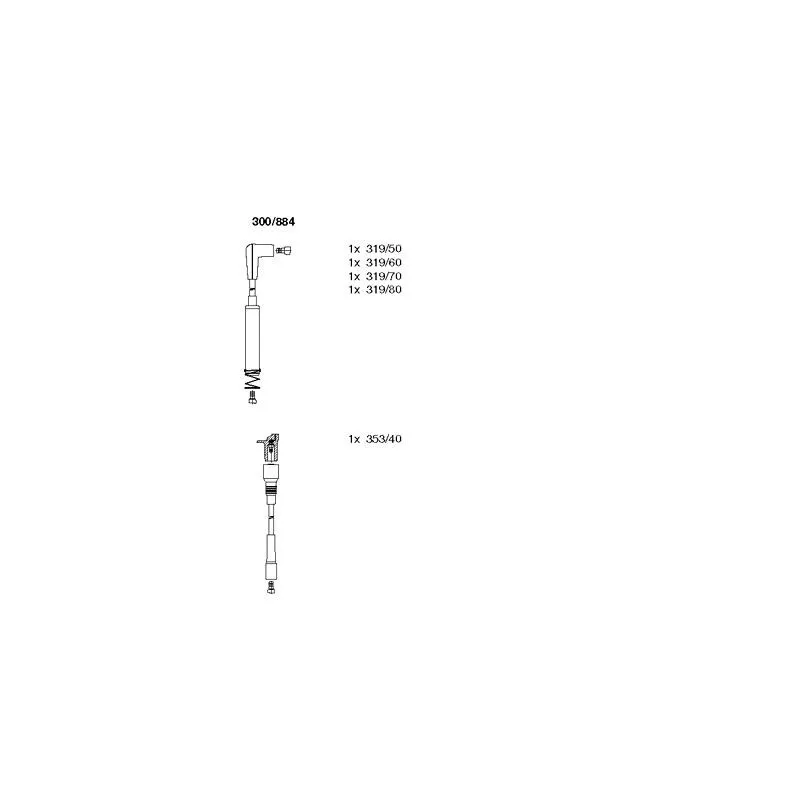 Kit de câbles d'allumage BREMI 300/884