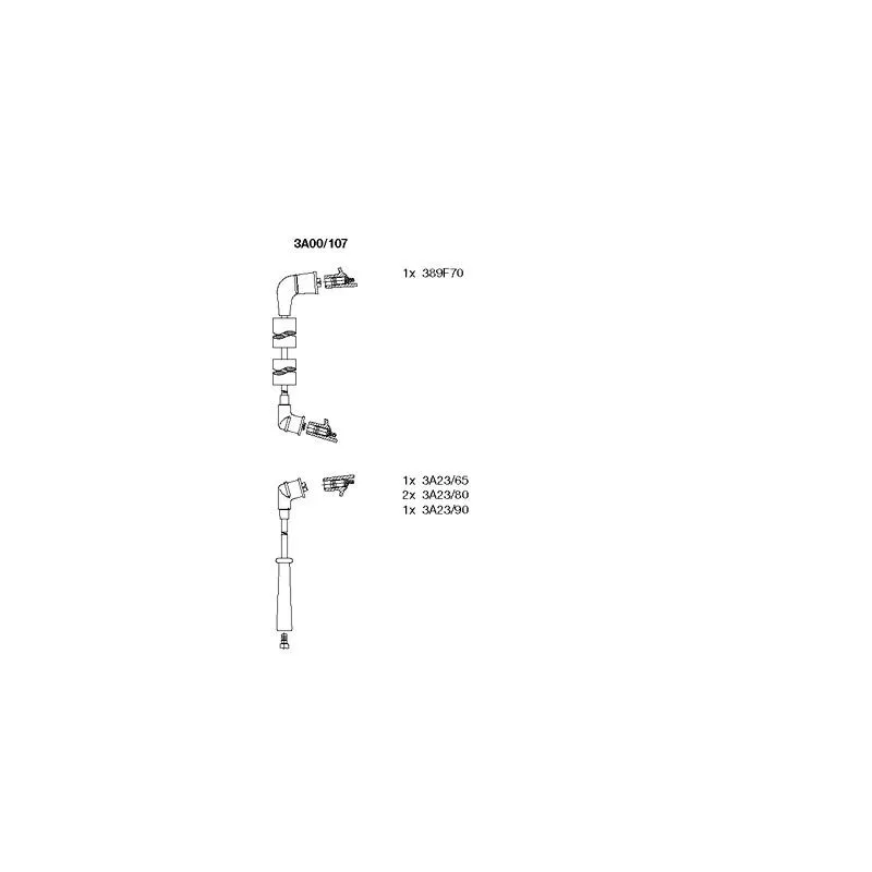 Kit de câbles d'allumage BREMI 3A00/107