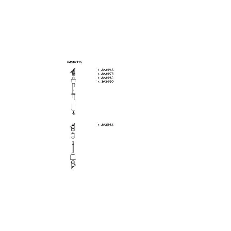 Kit de câbles d'allumage BREMI 3A00/115