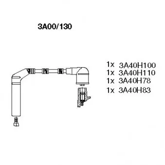 Kit de câbles d'allumage BREMI 3A00/130