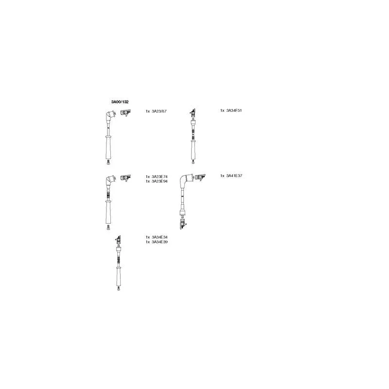 Kit de câbles d'allumage BREMI 3A00/132