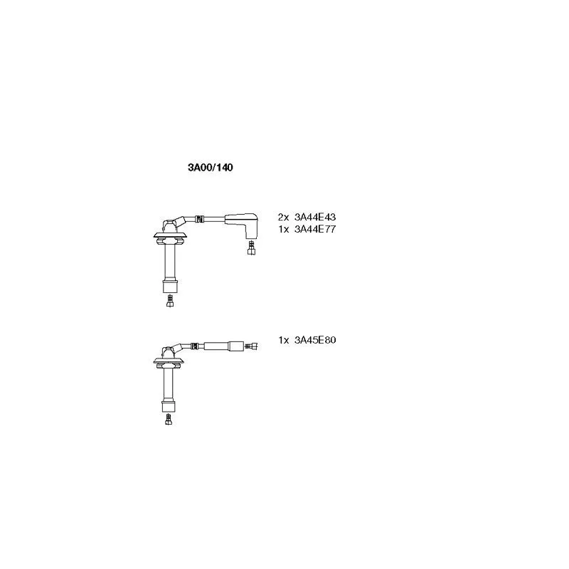 Kit de câbles d'allumage BREMI 3A00/140